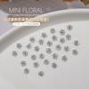 Decoraciones Mini de Flor de Metal para Uñas, Brillantes Pedrería 3D Apilada, Pedrería para Uñas al por Mayor, Pedrería Apilada Mini de una Sola Pieza