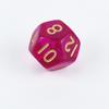 Tutorial de Mesa para Jogo de RPG com Dados de Acrílico: Jogo de Tabuleiro d12, Dados Transparentes de 12 Lados COC com Textura de Pérola (Cooperação transfronteiriça)