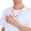 Collar de Acero de Titanio de Moda Hebilla Japonesa Cadena Plana NK Collar para Hombres y Mujeres Estilo Ins Cadena Fígaro de Acero Inoxidable Joyería para Parejas
