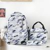 Nova mochila da moda conjunto de três peças ensino fundamental médio dupla camada mochila escolar de campus para meninas grande capacidade mochila durável atacado