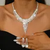 Collar y Pendientes con Colgante de Corazón y Borla Ecológicos Europeos Galvanizados Transfronterizos Nuevos de Alta Resistencia de Gama Alta Accesorios de Moda para Fiesta para Mujeres