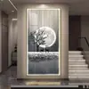 Entrada Ciervo Estrella Entrada Pintura Decorativa Moderna Simple Lujo Ligero Sala de Estar Pasillo Pasaje Pintura de Iluminación LED de Gama Alta