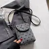Bolso Bandolera de Diseño Único con Lazo y Lunares para Mujer Moda Otoño e Invierno 2025 Bolso de Hombro Pequeño Bolso Simple para el Día a Día y Teléfono Móvil