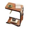 Mesa de centro pequeña extraíble para apartamento pequeño, sofá de sala de estar con mesa auxiliar con ruedas, mesa pequeña sencilla para el hogar, mesita de noche para dormitorio