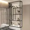 Parede Divisória de Tela de Vidro Temperado Minimalista Moderna de Luxo Leve para Entrada de Sala de Estar, Tela Pintada Artística