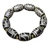 Al por mayor estilo Xizang intemperie alto en aceite ágata viejo nueve ojos bendición familiar pulsera Tianzhu ágata pulsera Tianzhu Duobao