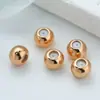 Contas soltas de ouro 18K com contas de posicionamento de silicone contas de ajuste de corrente colar DIY feito à mão acessórios de joalheria