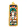 1*3 Ocho Grandes Budas Guardianes de la Vida Zha Ji Manjushri Mahasthamaprapta Wuye Zorro Inmortal Acero de Titanio Colgante Tangka Pequeña Barra de Oro