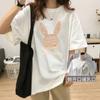 Camiseta de Lactancia con Diseño Estampado, Apertura Lateral, Manga Corta, Top de Lactancia de Moda para Mamá, Corte Holgado para Usar como Capa, Adecuada para Primavera y Verano