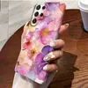 Funda de teléfono de película floral con pan de oro acuarela estilo celebridad de internet más vendida transfronteriza adecuada para Samsung S25 Ultra funda rígida