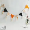 Bandera Escandinava de Algodón Puro Tejida a Mano Decoración para Habitación de Niños Accesorios para el Hogar Bandera Colorida Colgante Bandera de Arrastre para Fiesta Tendencia
