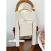 Top de Patchwork de Color Sólido Vintage para Mujer, Versátil Diseño de Bolsillo Otoñal, Exquisito Tejido Delgado de Manga Larga Adelgazante
