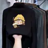 Camiseta térmica para niña con forro de forro polar, estilo otoño e invierno, cuello semi-alto, capa interior gruesa y cálida, camiseta de manga larga para niños con acabado cepillado