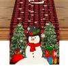 Camino de Mesa Navideño Nuevo Transfronterizo Lino Estampado Muñeco de Nieve Anciano Mantel de Mesa Atmósfera Decoraciones de Mesa Navideñas