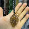 Pingente Raposa de Obsidiana Raposa de Nove Caudas Raposa Pequena Corrente de Suéter Colar Masculino e Feminino Joias para Revenda Pingente