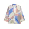 Comercio Exterior 2026 Otoño Nuevo Estilo Europeo y Americano Moda Femenina Casual Holgada Camisa Estampada y Pantalones de Pierna Ancha 3666161