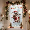 Festival de Navidad Estilo Múltiple Animales de Dibujos Animados Trineo Pegatinas para Ventana Vidrio de Escaparate Puerta de Vidrio Decoración del Hogar Pegatinas Electrostáticas para Vidrio