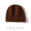 Gorro de cachemira para niños 100% cachemira pura otoño e invierno nuevo tejido grueso de tres hebras de cinco agujas gorro cálido outlet de fábrica