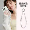 Cadena de Teléfono de Muñeca Corta en Stock, Pulsera Colgante de Cubo de Azúcar de Cristal de Moda y Sencilla, Hecha a Mano de Alta Calidad con Abalorios para Mujer
