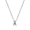 Amazon Collar de Acero Inoxidable con 26 Letras Moda Simple Doble Capa Colgante de Perlas de Arroz Collar para Uso Diario de Mujer
