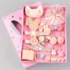 Accesorios para el cabello de niños coreanos pinza de tela para el cabello de bebé pinza BB de dibujos animados de princesa pinza para el cabello de corona anillo para el cabello set de caja de regalo pinza lateral