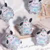Gato lindo kulomi arcilla blanda bola de diamante cuentas de agujero recto al por mayor DIY llavero de teléfono móvil cadena de collar cadena de bolsa accesorios