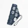 Bolsa Portátil Estilo Japonés para Vajilla Palillos Cuchara Bolsa de Tela Set Bolsa de Almacenamiento para Vajilla de Viaje Cuerda para Atar Bolsa para Vajilla