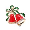 Novo sino de Natal criativo broche vermelho diamante broche liga pingando sino broche