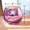 Taza para Vela Decoración Navideña Decoración de Mesa Estilo Occidental Dorado Plateado Rosa Redondo Portavelas Vidrio Botella de Vidrio