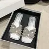 Versáteis Sapatos de Praia 2026, Antiderrapantes, Novo Estilo, Tamanho Grande, Bico Quadrado, Strass, Chinelos Planos da Moda com Uma Tira para Mulheres, Verão