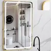 Espejo de Baño Inteligente de Comercio Exterior Transfronterizo con Marco de Aluminio Venta al por Mayor Proyecto de Hotel Espejo de Tocador de Baño Baño del Hogar Estilo Simple