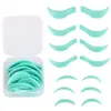 Pala de Silicone Colorida Transparente Nova para Permanente de Cílios, Borda Girassol, Ferramenta Auxiliar para Permanente de Cílios, 7 Pares