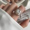 Anillo Retro Francés de Perla de Imitación para Mujer, Diseño Nicho, Elegante Anillo de Gota de Agua, Anillo Abierto Ajustable para el Dedo Índice, Moderno