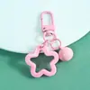 Chaveiro de Fivela de Porta Sino Estrela de Cinco Pontas Colorida com Buracos Pingente de Miçangas Perler Artesanal DIY Material de Acessório Ornato Venda por Atacado