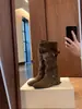 Botas largas con hebilla estilo coreano, botas vaqueras western para mujer, botas plisadas, efecto adelgazante, botas de montar
