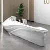 Recepção de Empresa Balcão de Recepção Criativo com Formato Especial Balcão de Caixa de Hotel Simples Moderno Salão de Beleza Balcão de Bar Pintado