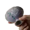 Caneca Master de Cerâmica Roxa Ino Kiyosong com Flores de Lírio Pintadas à Mão, Exquisite Caneca de Chá Kung Fu para Degustação de Chá Pessoal Feminino