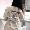 2025 Novo Estilo de Verão Nicho Doce Hellokitty Hello Kitty Camiseta de Manga Curta Feminina Casual Solta Versátil