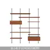 Estantería de Madera Maciza de Múltiples Niveles para Sala de Estar Minimalista Moderna con Columna de Diseño Estilo Vintage Estantería de Exhibición de Piso a Techo
