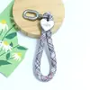 Huayang Lanyard Colorido Floral Tecido para Celular Chaveiro Alça de Mão Anti-Perda Corrente de Celular Corda de Poliéster DIY Pingente