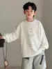 Sudadera para Niños Otoño 2026 Nuevo Estilo Camiseta de Manga Larga para Niños Estilo Urbano Fresco Blanca Para Niños Grandes Capa Base de Primavera y Otoño