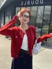 Cárdigan de punto amarillo abrigo de mujer otoño e invierno nuevo estilo top sin mangas capa exterior tacto suéter bordado top ajustado