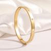 Pulseira de Aço Inoxidável para Mulheres, Pulseira de Prata Eletrodepositada de Alta Qualidade, Design de Estrela Coreana, Não Desbota, Pulseira Aberta de Aço Titânio Estilo Europeu e Americano