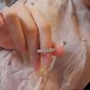 Anel Moda Celebridade da Internet Personalidade Feminino Zircônia Diamante Completo Senso de Moda Super Brilhante Ajustável Elegante Anel de Celebridade