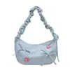 Bolso de mano de lunares estilo francés, nuevo bolso de hombro estilo coreano 2026, casual y moderno, lindo bolso cruzado de gran capacidad estilo japonés