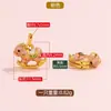 Pingente Cavalo de Balanço em Prata Esterlina S925 Acessórios de Resina Macaron DIY Pulseira de Miçangas Feita à Mão Colar Charme