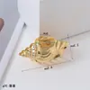 Pinza para el Cabello de Aleación con Forma de Estrella de Mar y Concha de Lujo Ligero Transfronterizo, Pinza de Tiburón, Pasador de Gama Alta, Pinza de Garra, Pinza para la Parte Posterior de la Cabeza, Accesorios para el Cabello al por Mayor