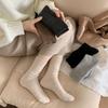 Meias Femininas de Inverno Espessadas Quentes de Algodão Meia de Comprimento Médio Cor Sólida Meias Femininas Meias para Chão de Casa meias atoalhadas meias de Zhuji