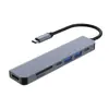 En Stock Transfronterizo 8 en 1 Ocho en Uno Puerto de Red Tipo-C Puerto USB Múltiple Estación de Acoplamiento Hub Multifuncional Estación de Acoplamiento