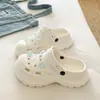 Estilo Vacaciones en la Playa Verano DIY Sandalias de Exterior con Estrellas de Mar y Conchas para Mujer, Zuecos Versátiles de EVA con Punta Cerrada
